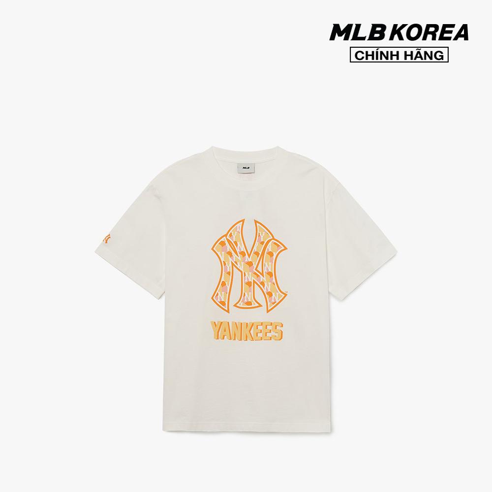 MLB - Áo thun unisex cổ tròn tay ngắn Cube Clipping Monogram Overfit 3ATSM0333