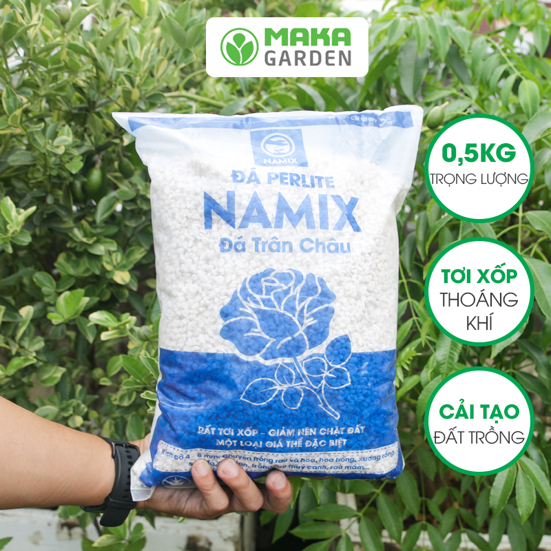 Đá Perlite Namix – Đá Trân Châu - Túi 5dm³ - Trồng Hồng, Sen Đá, Thuỷ Canh Giàu Khoáng Chất, Tăng Độ Tơi Xốp, Chống Úng