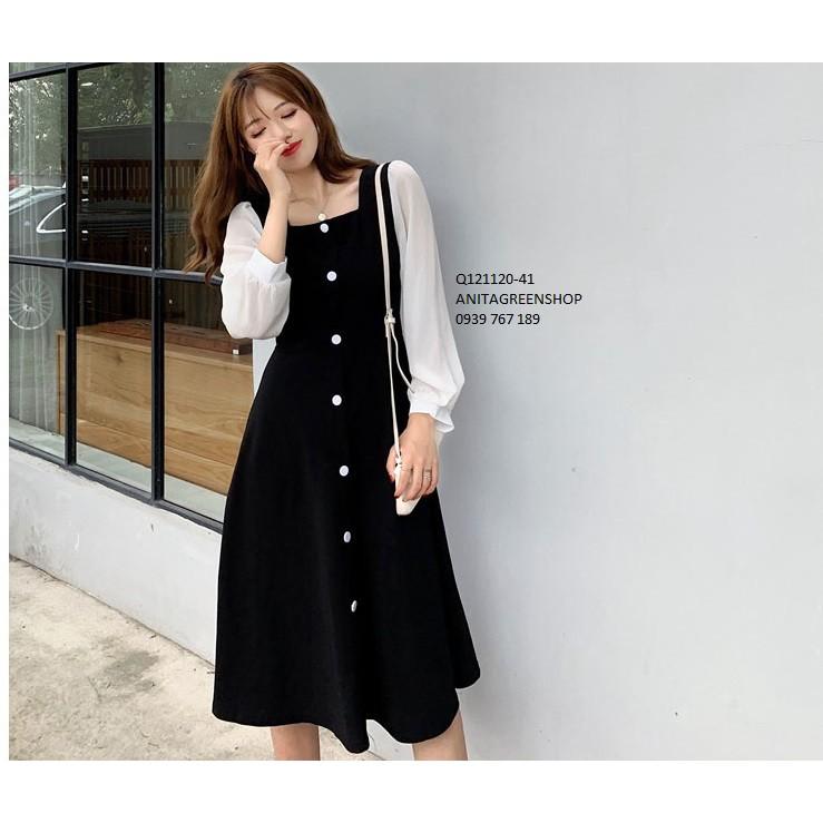 Q121120 ĐẦM SUÔNG CHỮ A CỔ VUÔNG