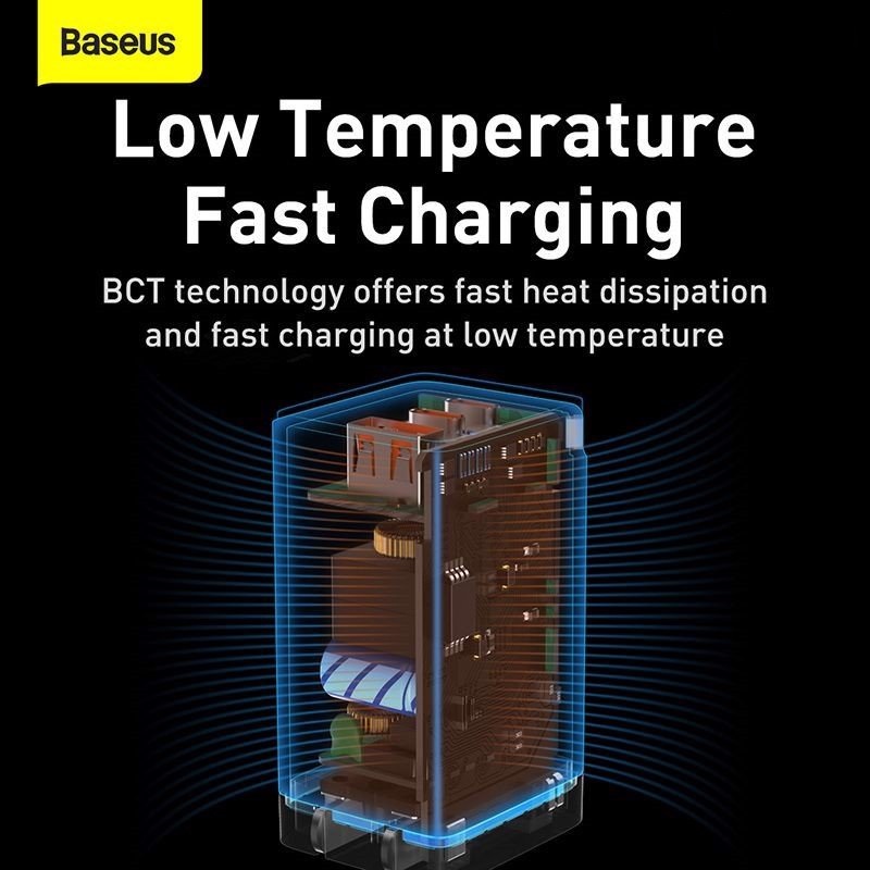 Bộ sạc nhanh Baseus GaN3 Pro Quick Charger 65W - Hàng nhập khẩu