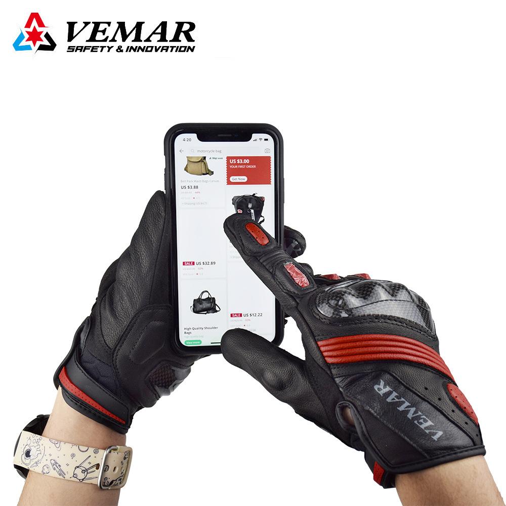 Phong cách mới nhất găng tay chống gió xe máy mới, găng tay bảo vệ bằng sợi carbon, chống rơi xe máy, thiết bị hiệp sĩ địa hình bốn mùa