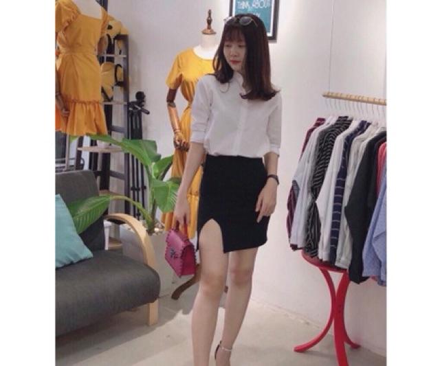 Sơ mi cổ trụ