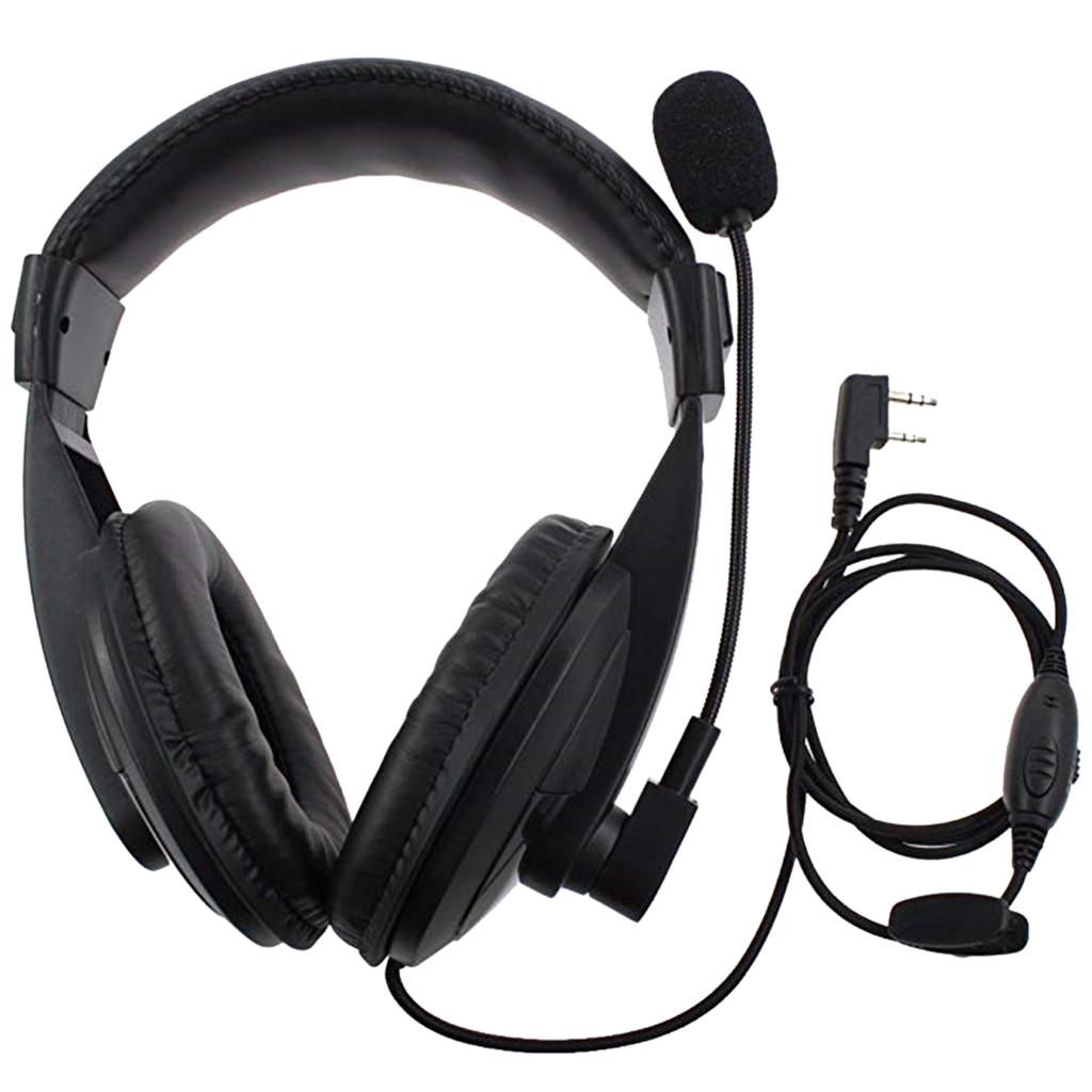 Professional Noise Cancelling Overhead Headsets Headphones For 2Pin Baofeng