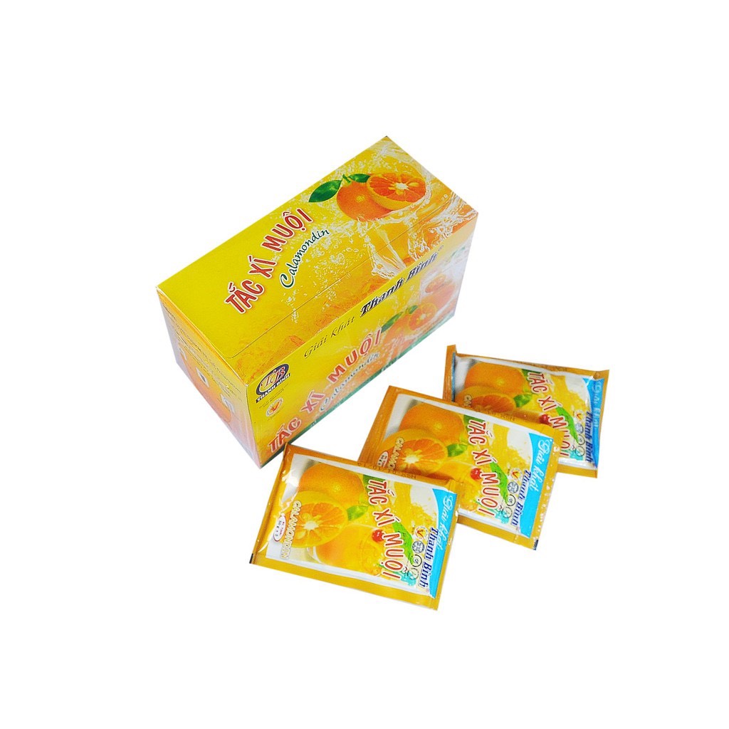 Tắc xí muội Thanh Bình - Hộp giấy 900g(18gói x50g), giải khát, tăng đề kháng, bổ sung Vitamin