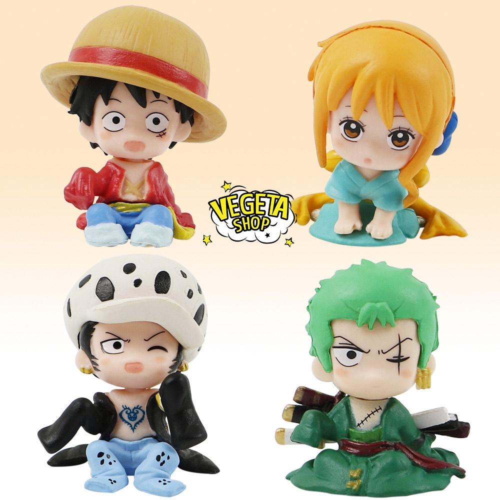 Mô hình One Piece - Mô hình Luffy Nami Zoro Law mô phỏng trang phục Cosplay Conan teo nhỏ - 4x4cm