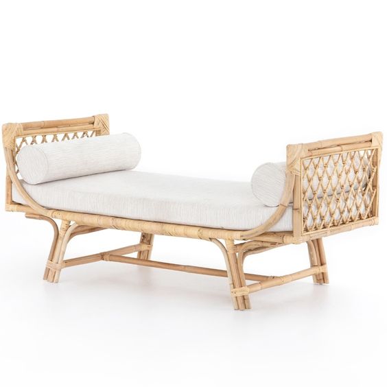 Giường/Ghế Mây Không Tựa Lưng Phong Cách Cổ Điển- Rattan Daybed With Classic Style- CH0003