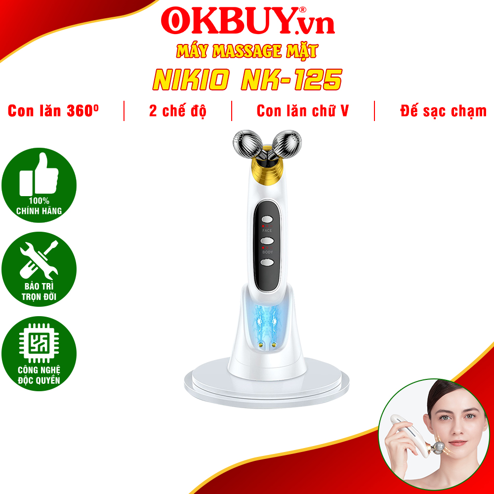 Máy Nâng Cơ 2 Chức Năng Face Và Body Nikio NK-125 - Massage EMS Săn Chắc Da Toàn Thân Và Tạo Cằm Vline