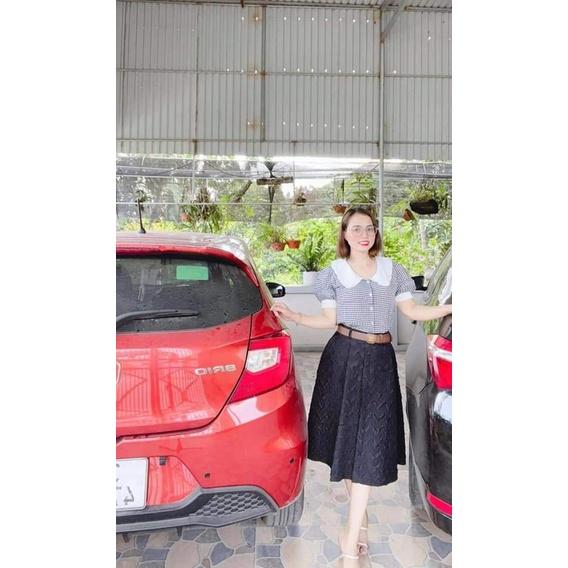 Áo Sơ Mi Nữ Công Sở thời trang SURI Cao Cấp Áo Kẻ Sọc, Cổ Bèo trắng,tay ngắn Siêu đẳng cấp thời trang