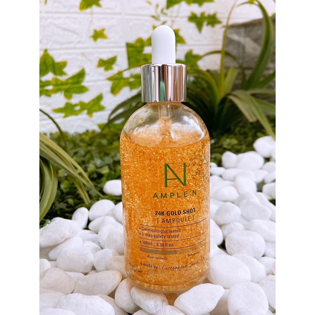 Tinh chất vàng AMPLE:N 24K Gold Shot Ampoule 100ml tăng đàn hồi chống lão hóa