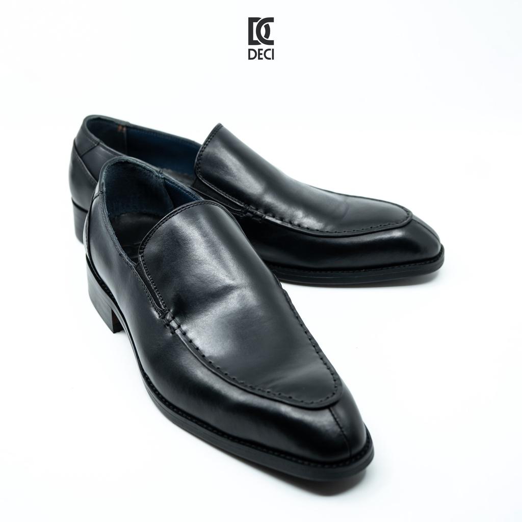 Giày tây công sở DECI màu đen dòng giày Loafer giày lười BROGUE 22