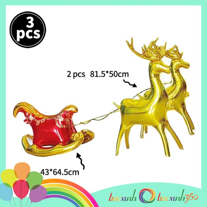 Bong bóng mô hình tuần lộc Noel 4D
