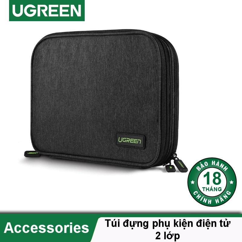 Túi 2 lớp tiện ích đựng phụ kiện điện tử kích thước 24.5x17.5x5cm Ugreen 50147