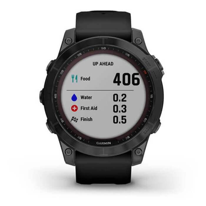 Đồng Hồ Thông Minh Garmin Fenix 7 Sapphire Solar Black DLC Titanium with Black Band - Hàng Chính Hãng