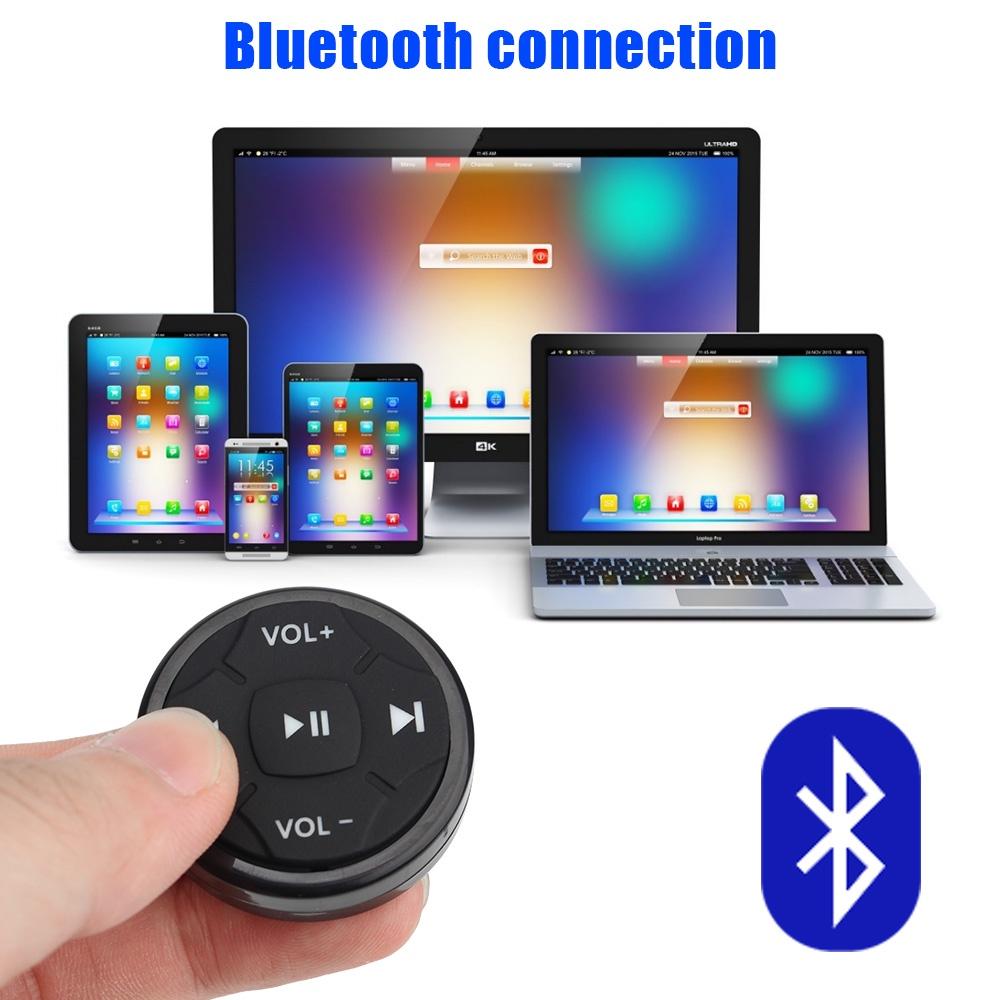 Điều khiển từ xa 5 nút bấm kết nối bluetooth không dây cho xe hơi Android IOS
