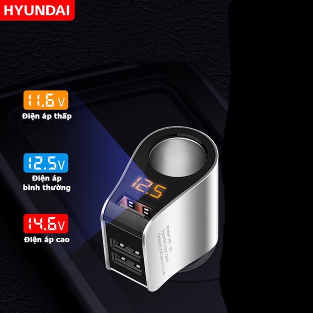 Tẩu sạc ô tô- hỗ trợ sạc nhanh - hàng cao cấp