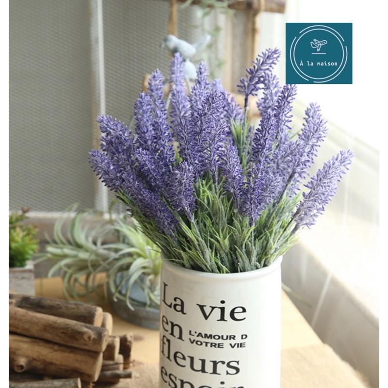 Cụm hoa lavender cao 33cm trang trí nhà cửa, hoa cưới, hoa cô dâu