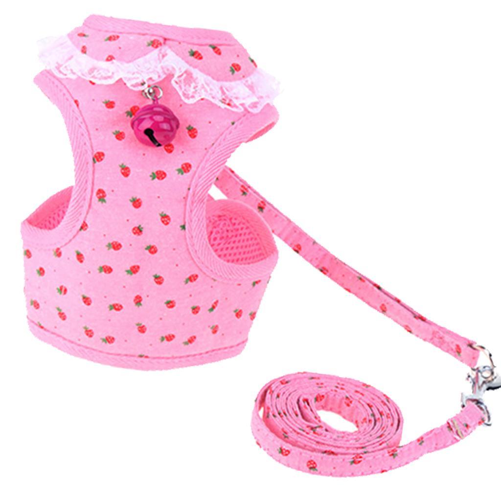 1 Pc Breathable Adjustable Pet Harness Leash Set No Pull Padded Vest
