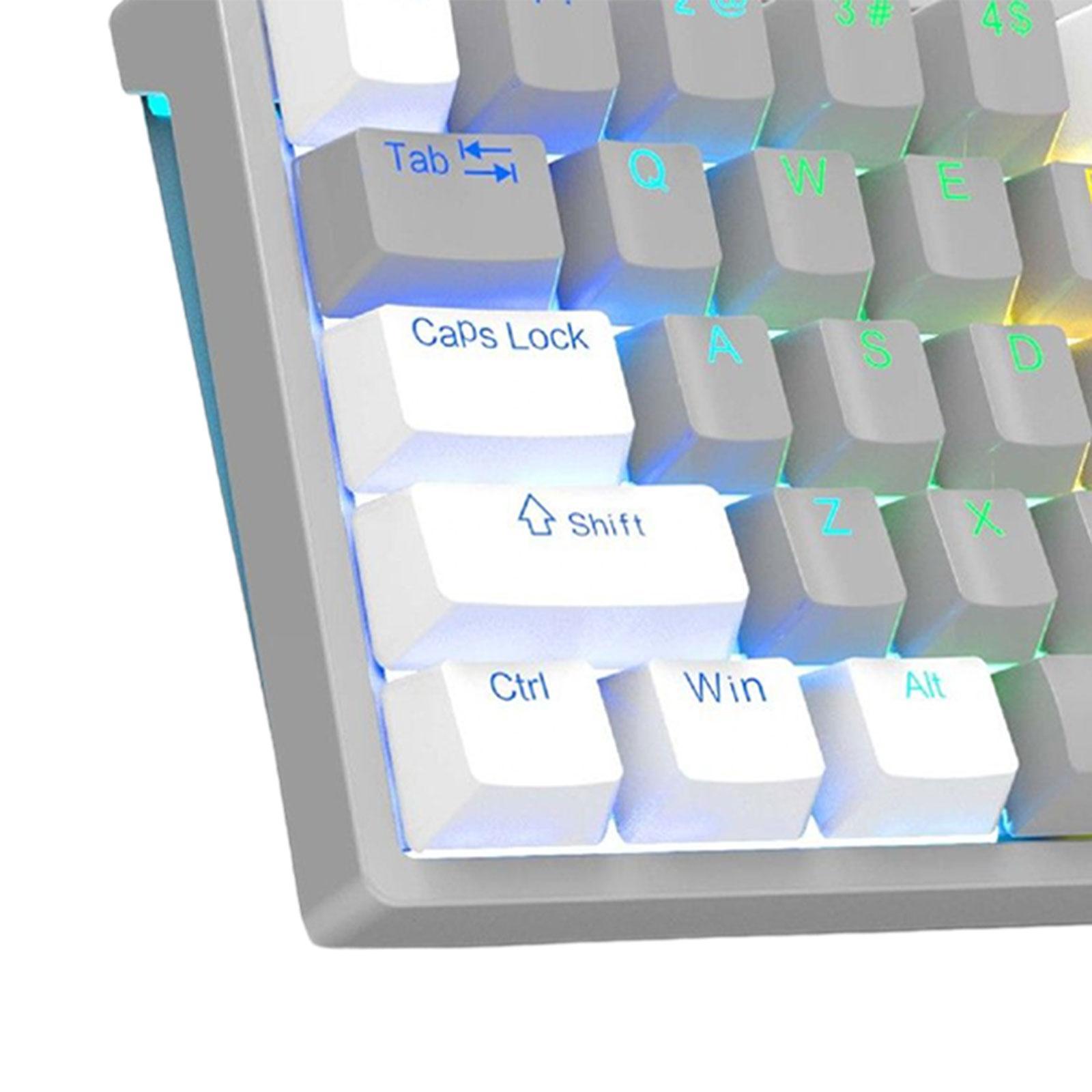 Mechanical Gaming Keyboard Clear Characters Hot Swappable for Desktop Laptop