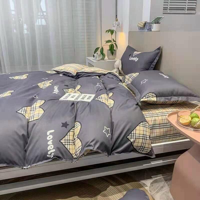 Bộ Chăn Ga Cotton Poly tim