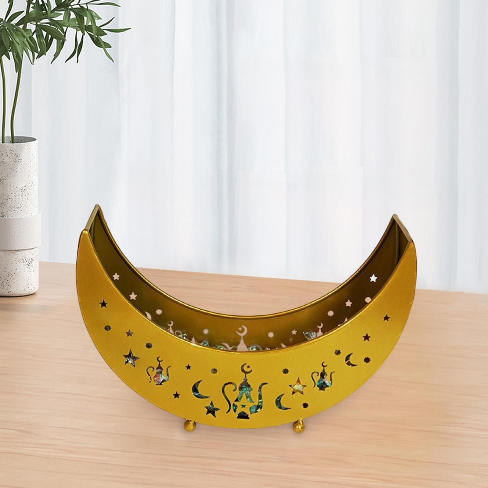Eid Moon Shaped Trays Food Pastry Dessert Display Holder Wedding Decor
