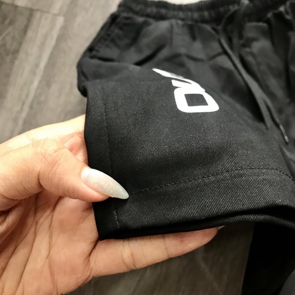 Quần Short Nam Kaki in chữ - vải kaki phong cách unisex streetwear