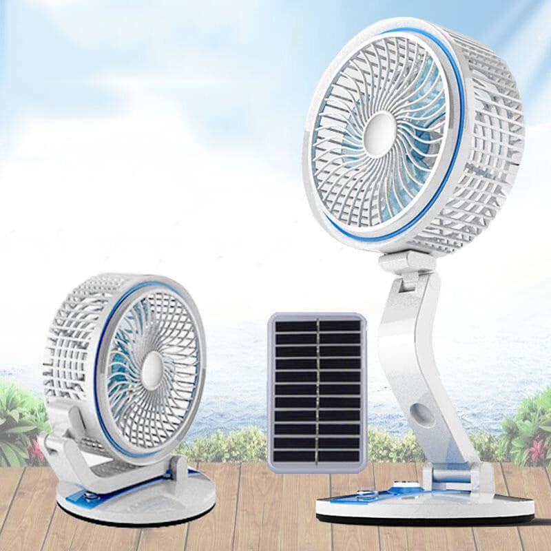 Quạt tích điện mini gấp gọn để bàn có đèn led JL Folding Fan LR-2018 - Màu Ngẫu Nhiên