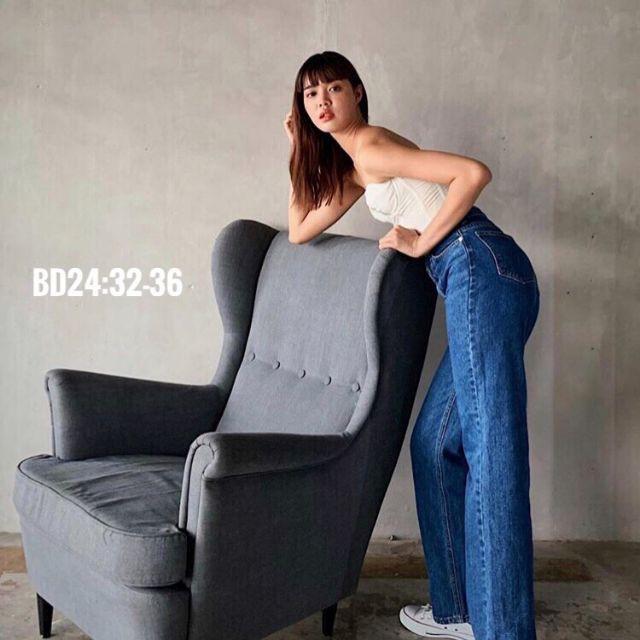 32-36 Quần jean Ống suông Lưng Cao Bigsize