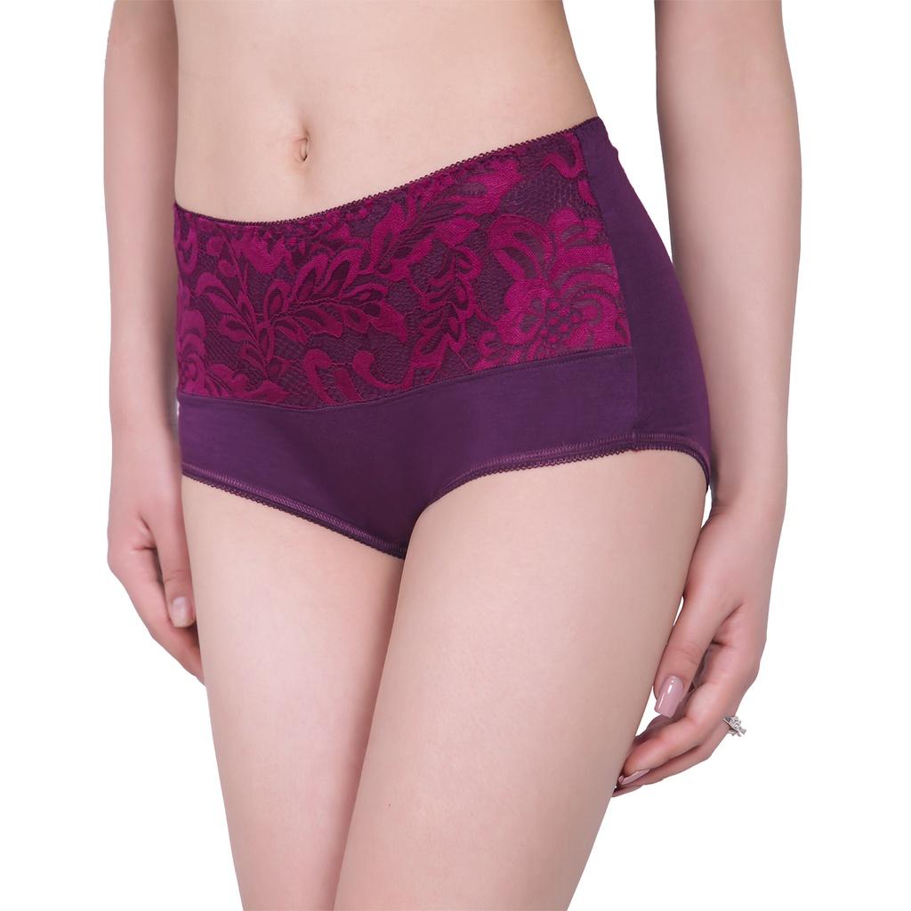 Quần Lót Nữ Cotton LUPERI SP717 Phối Ren Cạp Cao Định Hình Eo Thon Gọn Chất Liệu Mềm Mịn Co Giãn Kháng Khuẩn Khử Mùi