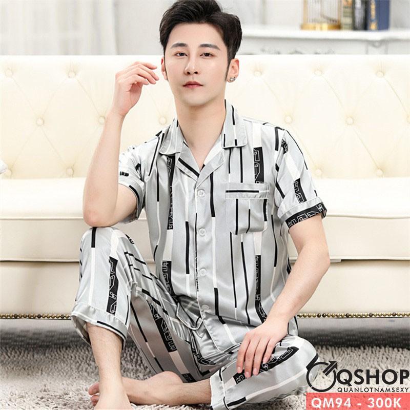 Bộ đồ ngủ đồ mặc nhà pijama nam QM34 QM94