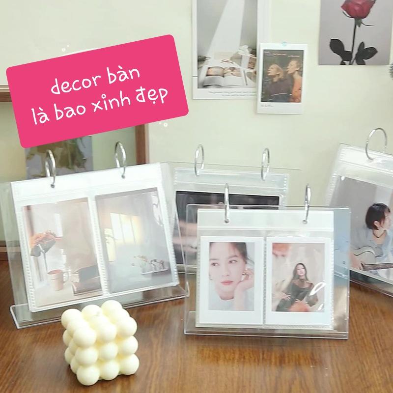 Kệ đựng photocard, đựng ảnh để bàn trang trí (có sẵn 34 trang đựng ảnh)