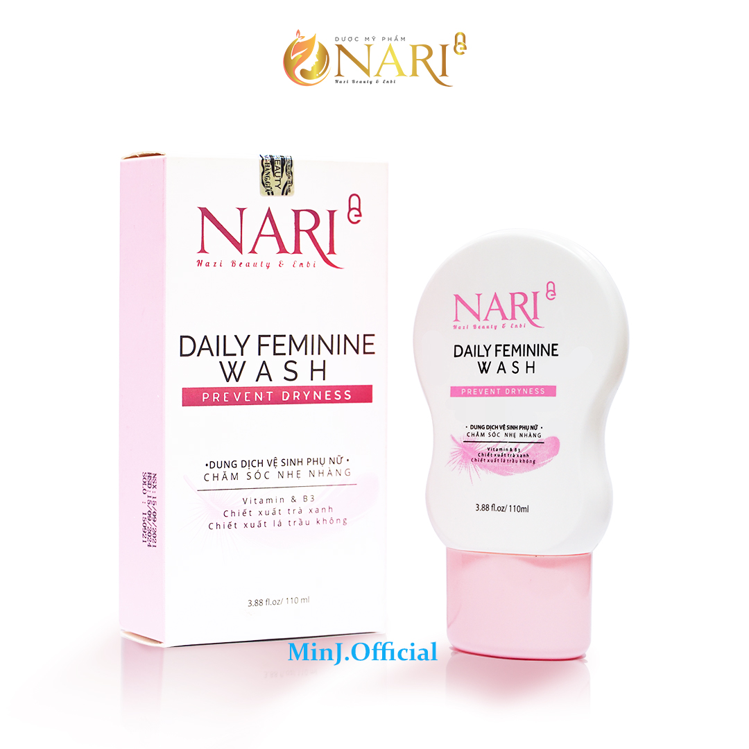 Dung dịch vệ sinh phụ nữ Nari ( DAILY FEMININE WASH) Sạch mịn thơm lưu hương suốt cả ngày Tuýp 110Ml