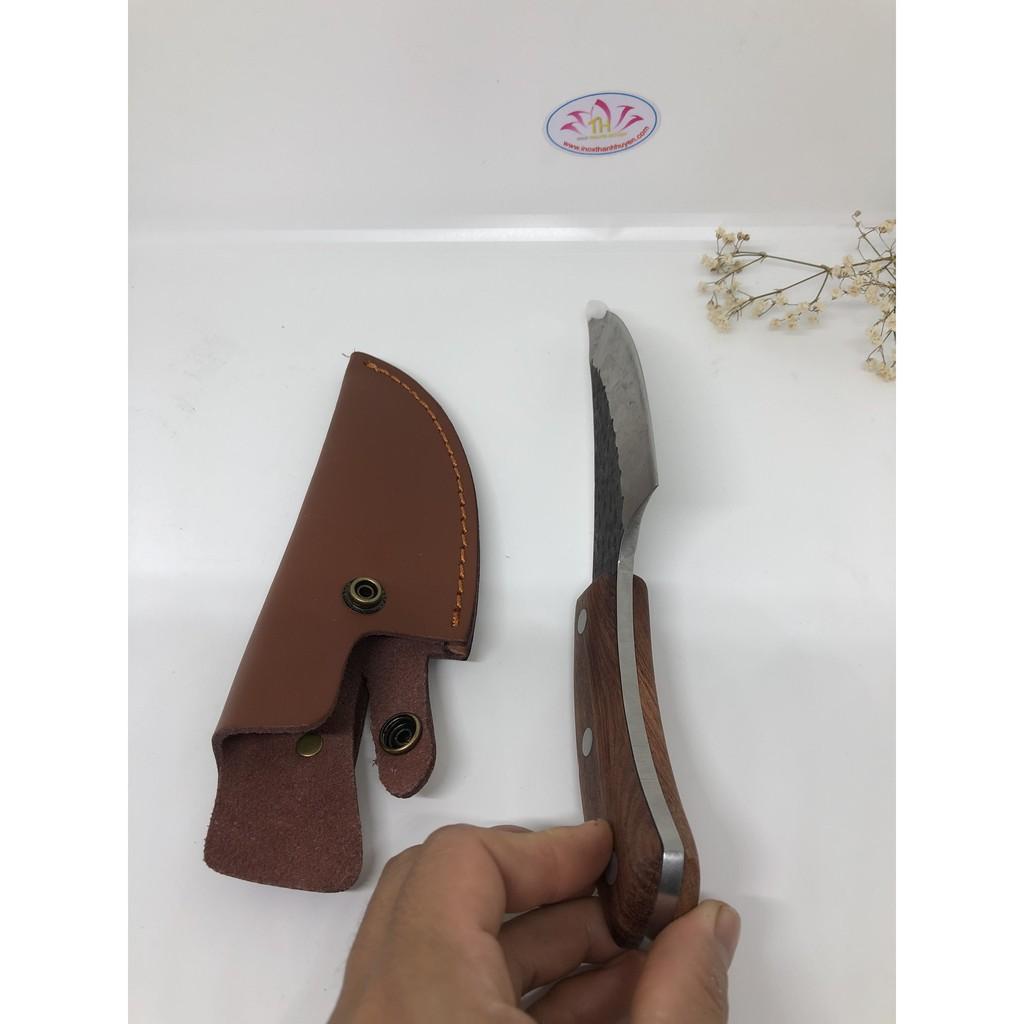Dao lóc thịt dao rồng Domacus kèm bao da xịn rèn thủ công từ nhíp xe tải 5Cr15MOV Đài Loan siêu bén chất như nước cất