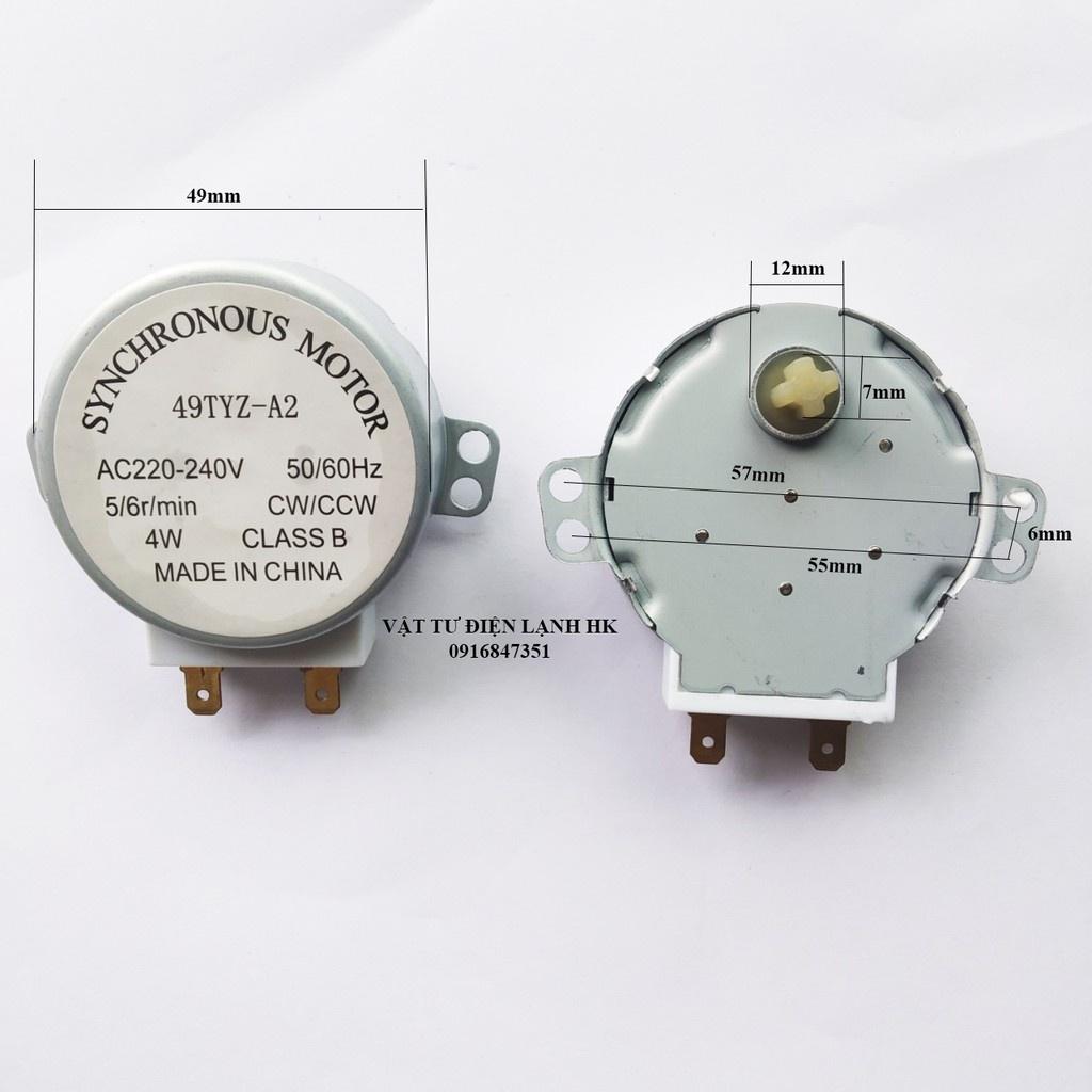 Motor quay đĩa Lò vi sóng trục bán nguyệt - trục hoa khế 220V (chọn đúng loại khi đặt hàng) - Mô tơ LVS 49TYZ - động cơ