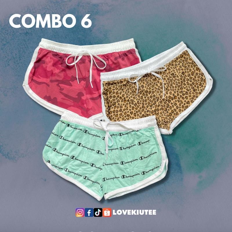 Combo 3 quần hoạ tiết BOOTY SHORT ngắn ôm mông - LOVEKIUTEE