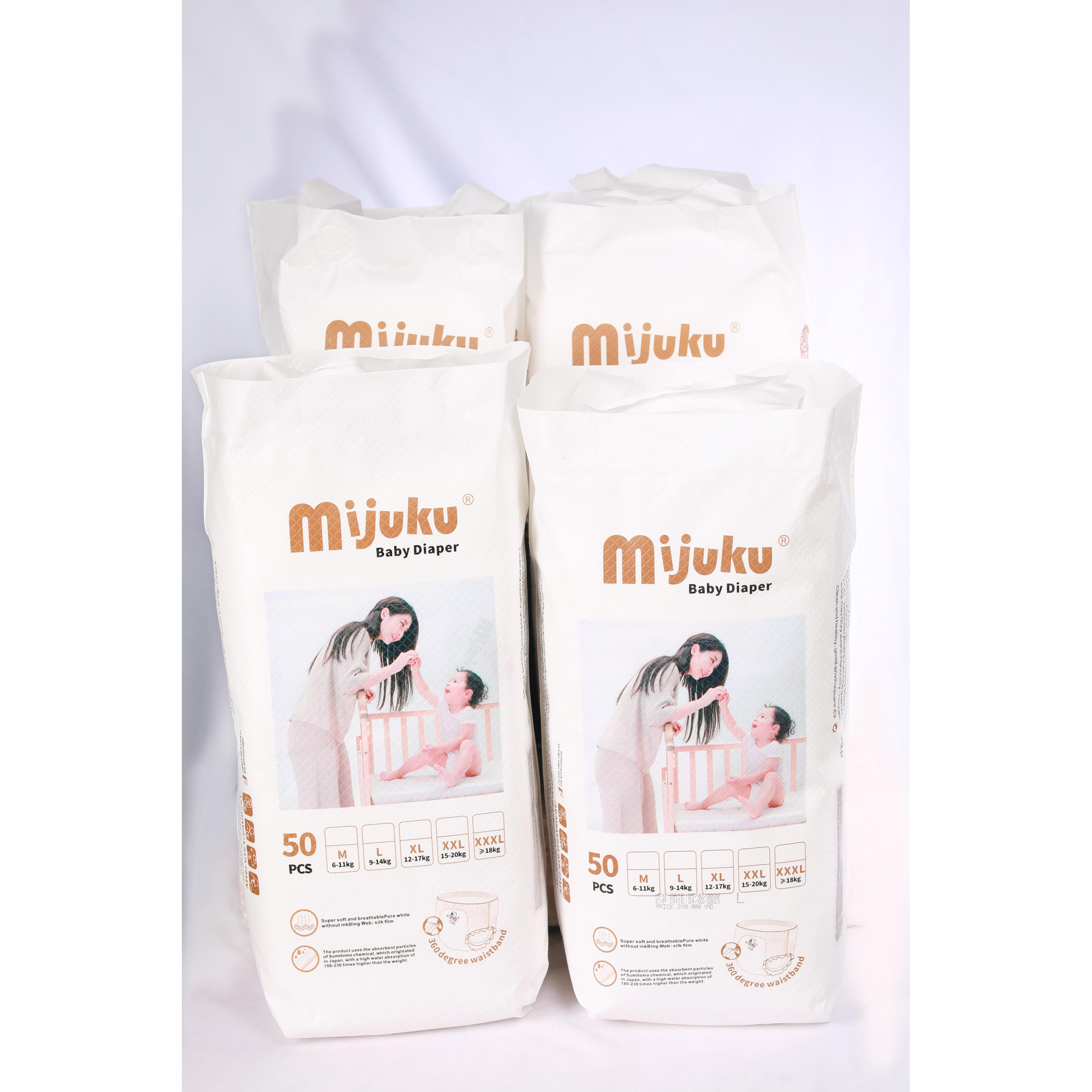 Combo 4 bịch bỉm/tã quần cao cấp MIJUKU