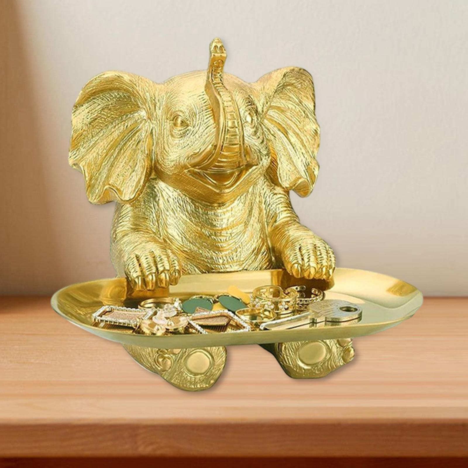 Adorable Animal Statue Keys Holder Room Ornaments Dish Figurine