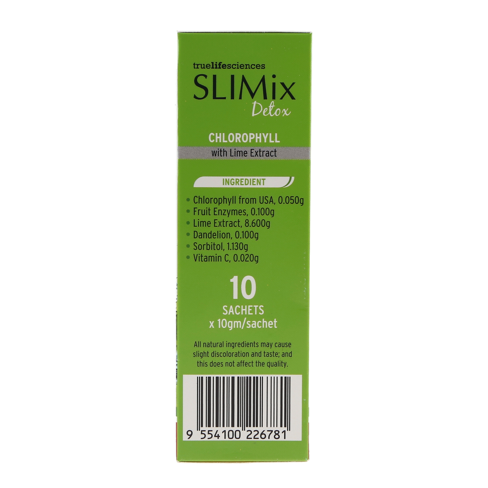 Thức uống Truelifesciences SLIMix Detox hoàn toàn tự nhiên giúp thanh nhiệt, giảm cân và giải độc cơ thể (Hộp 10 gói x 10g)