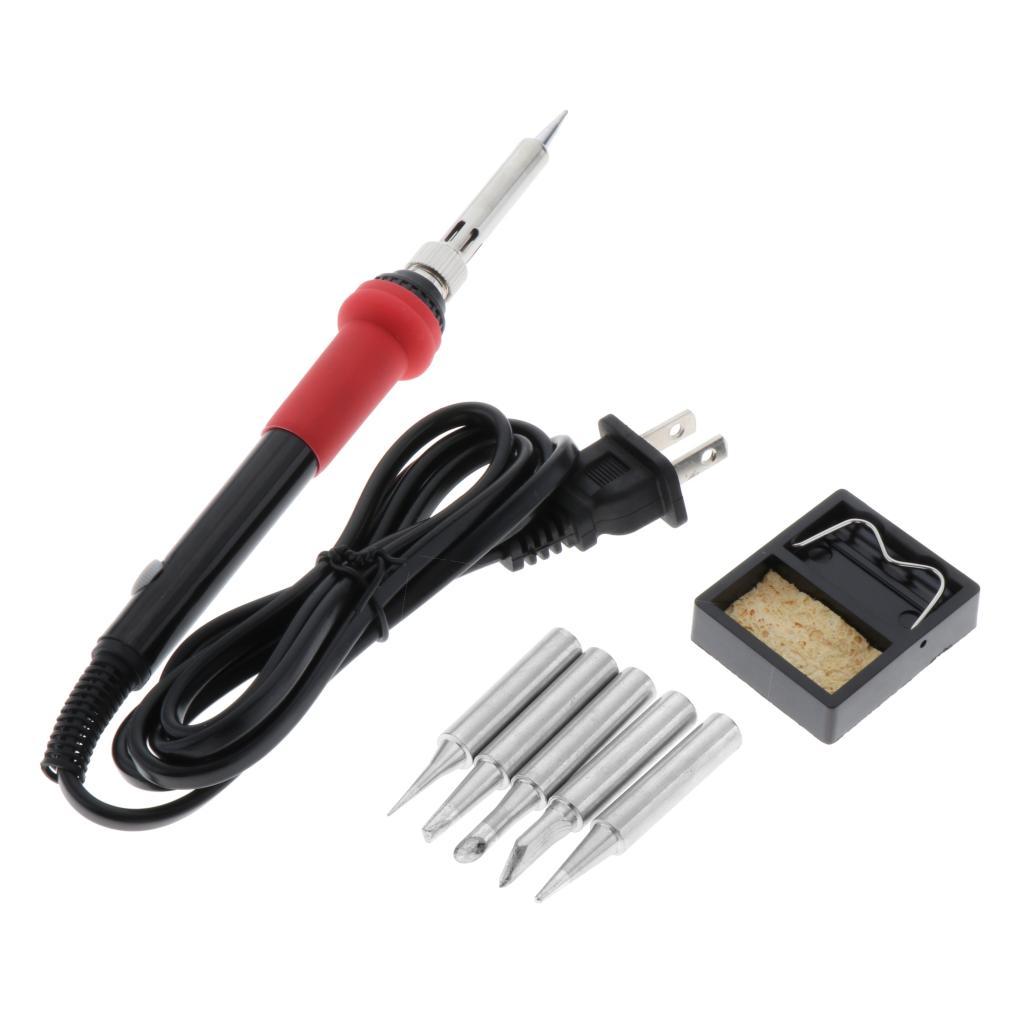 110V Adjustable Temperature Electric Soldering Iron Kit, Welding Rework Repair