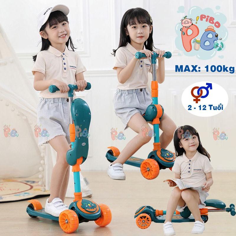 Xe Trượt Scooter 2IN1 Kết Hợp Xe Cân Bằng Phát Sáng Có Nhạc Siêu Hot Cho Bé Yêu– Pibo Store