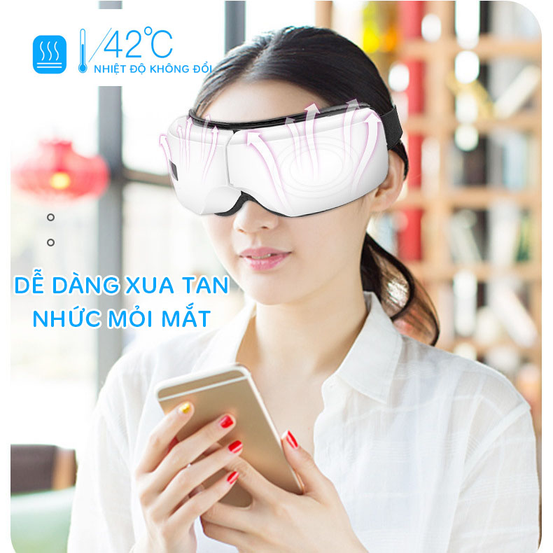 Máy Massage Mắt Thông Minh Đa Chức Năng M078-Massage Túi Khí, Rung, Nóng, Nhạc, Bluetooth