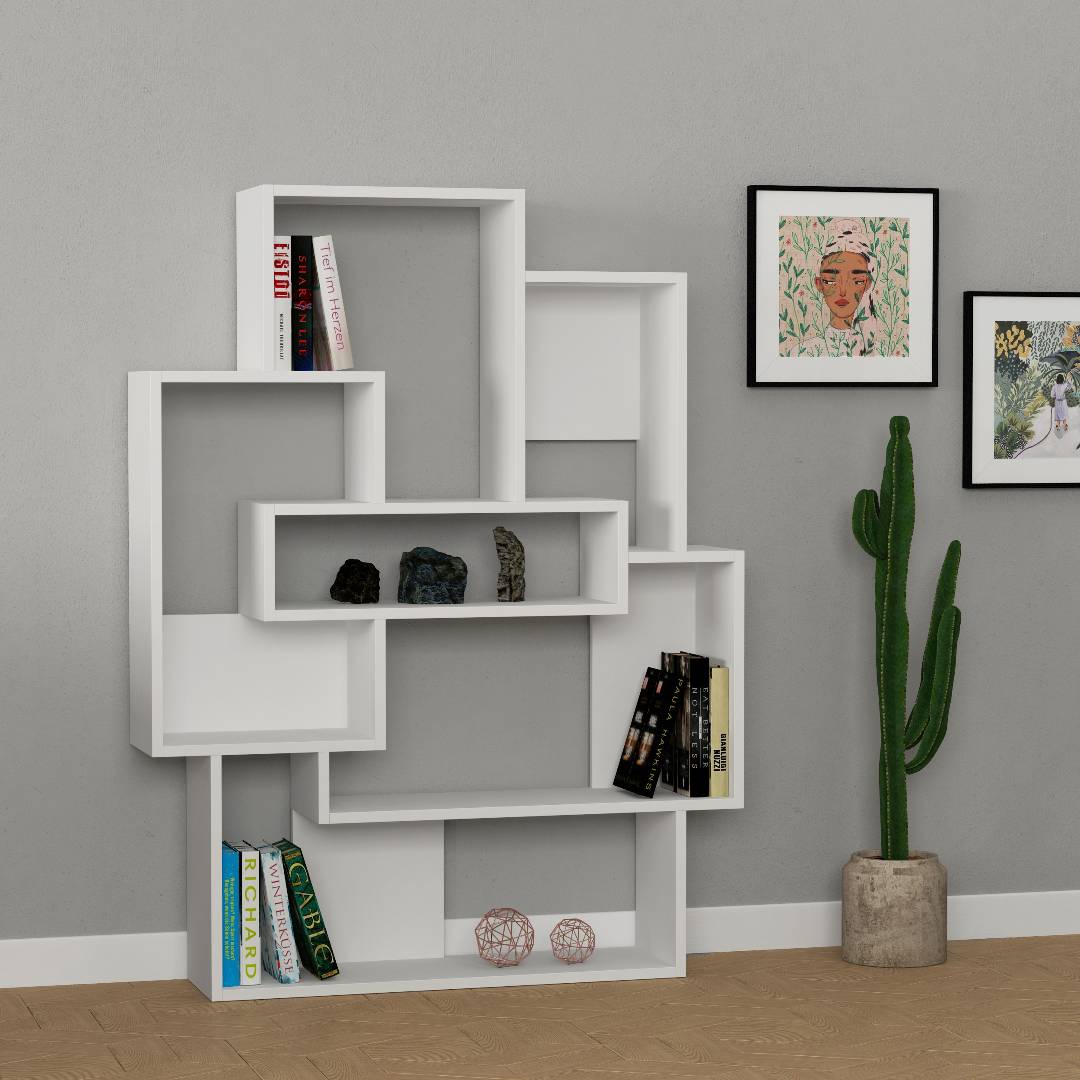 Giá sách bằng gỗ thiết kế tiện lợi SMLIFE Bernard