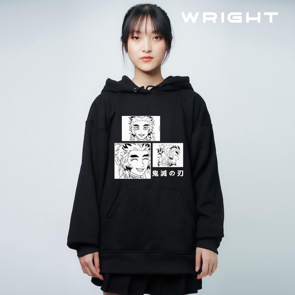 Áo hoodie anime Kyojuro demon slayer truyện tranh wright oversize unisex