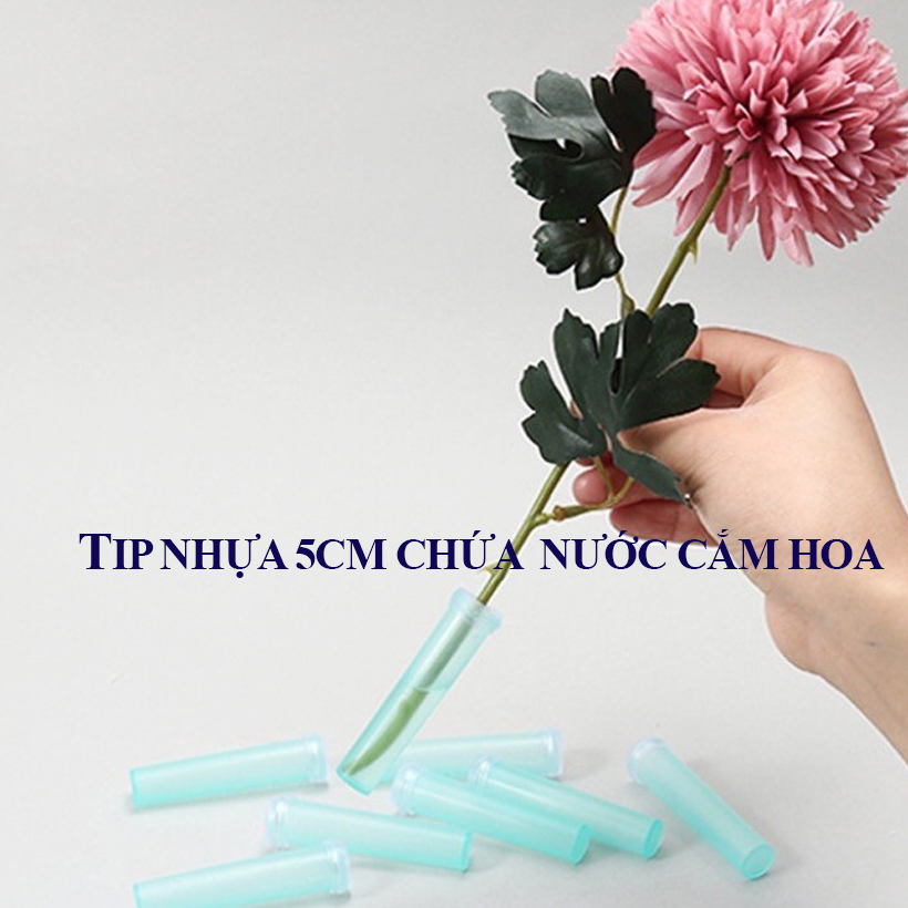 200 TIP NHỰA CHỨA NƯỚC CẮM HOA 5CM GIÚP HOA TƯƠI LÂU VÀ VƯỢT QUA VẬN CHUYỂN HOA ĐI XA