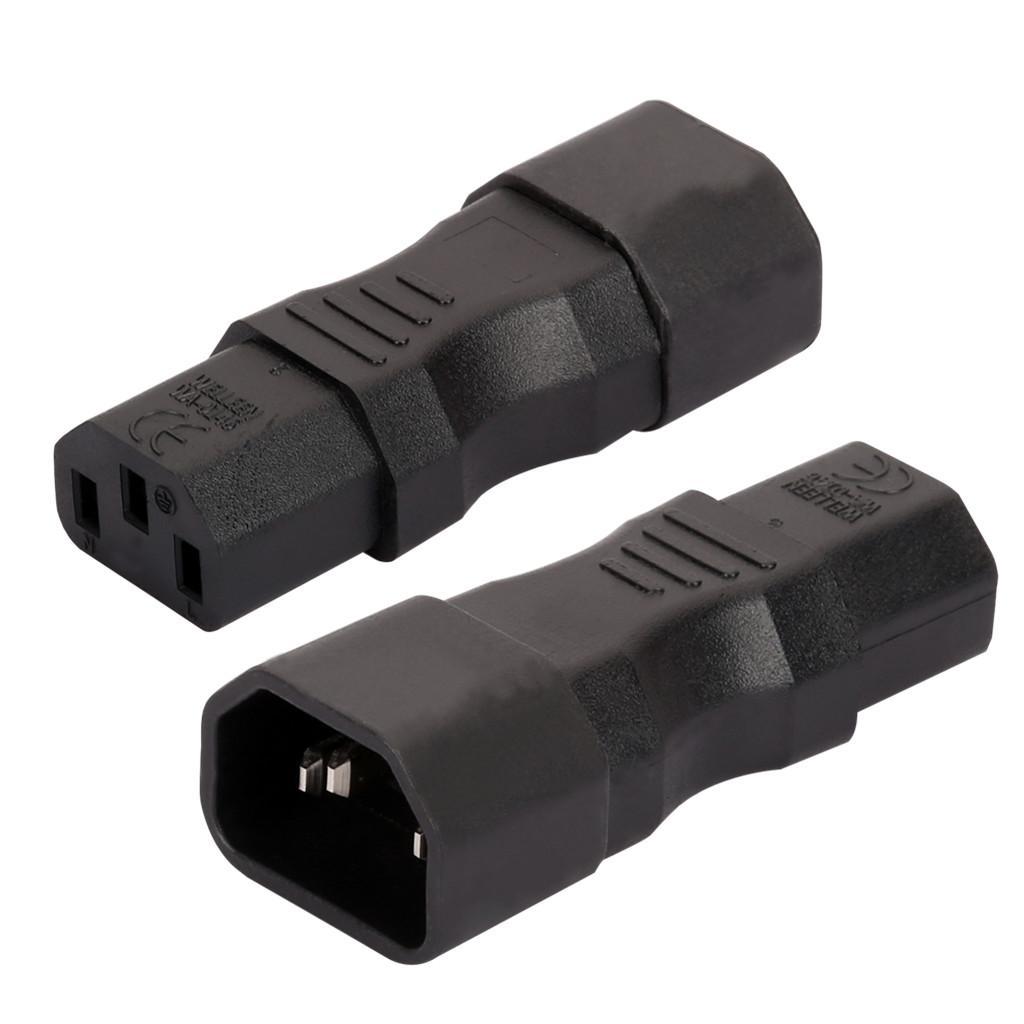 IEC 320 C14 Male to C13 Plug Female Power Plug Converter AC Power Adapter