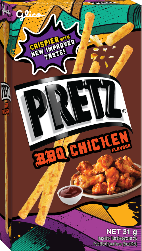 Bánh que nướng giòn vị gà nướng GLICO Pretz BBQ Chicken Flavour