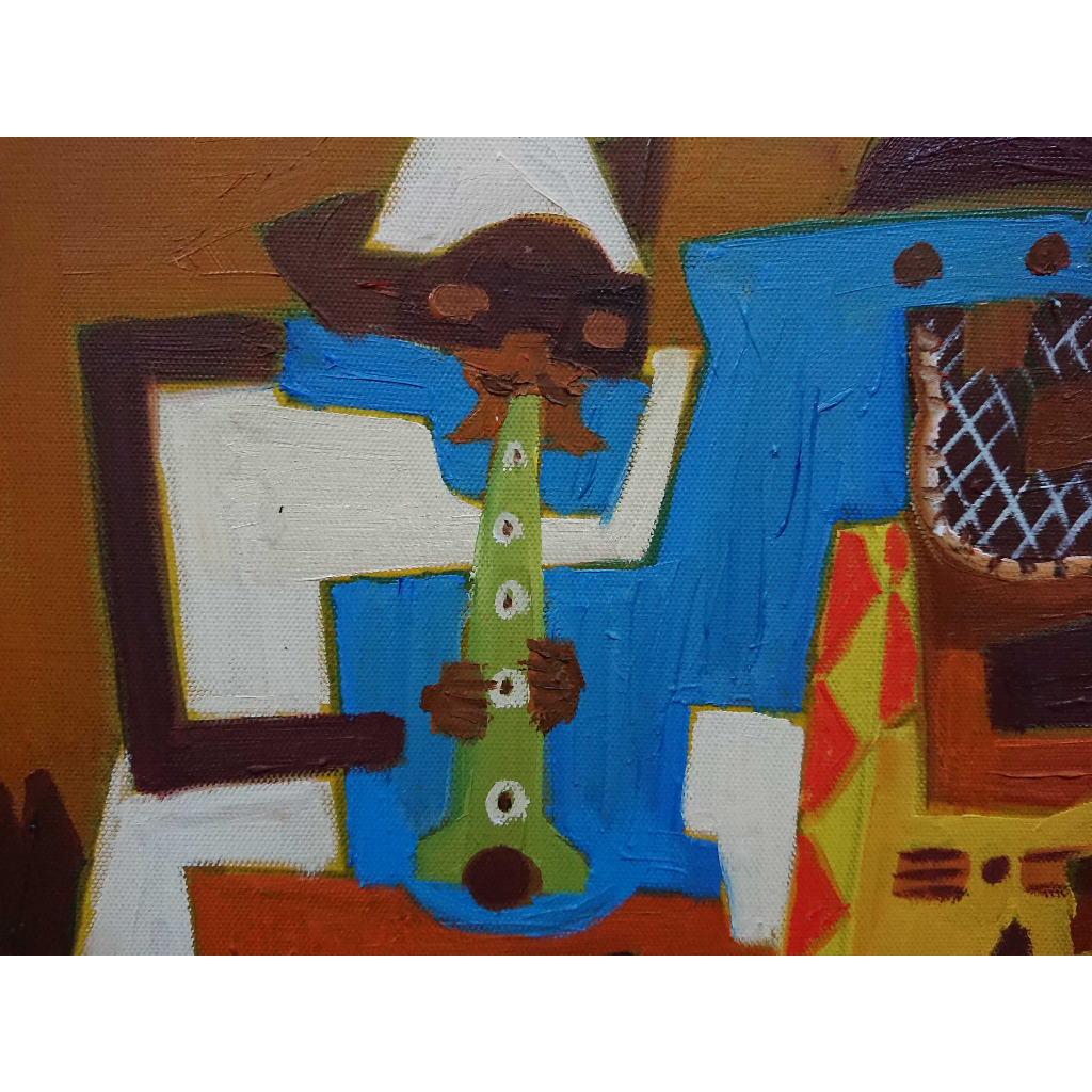 Tranh Sơn Dầu Vẽ Tay 40x40cm - Ba Nhạc Công
