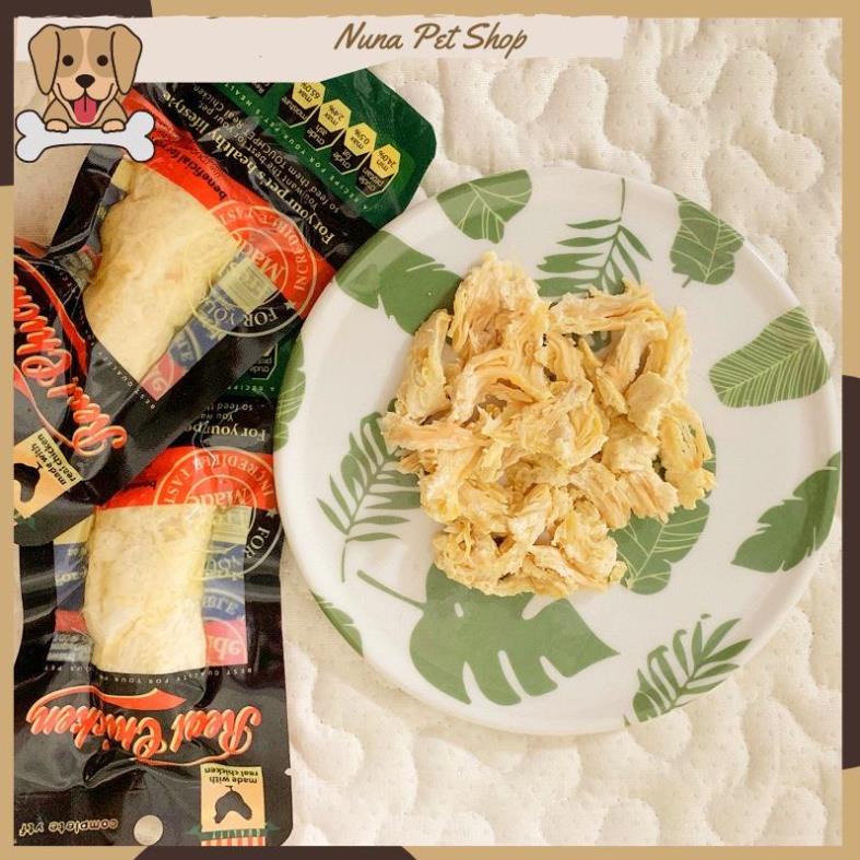 Ức gà hấp ăn liền cho chó mèo - Ức gà Pet Snack, Real Chicken, Masti cho thú cưng (40g)