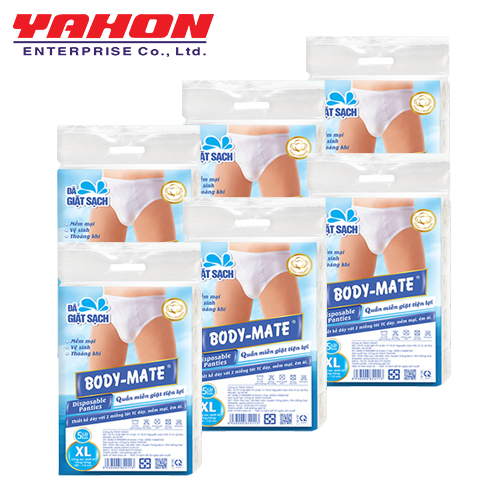 Combo 6 Bao Quần Lót Miễn Giặt BODY-MATE Nam, 5 Cái/Bao