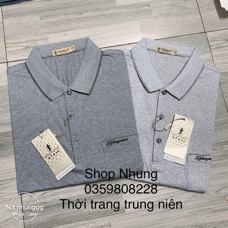 Hình ảnh Áo thun nam trung niên cộc tay chất đẹp vải mềm mịn ảnh thật tự chụp