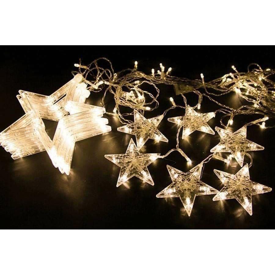 Đèn nháy rèm mành hình ngôi sao trang trí ngày Tết, Noel